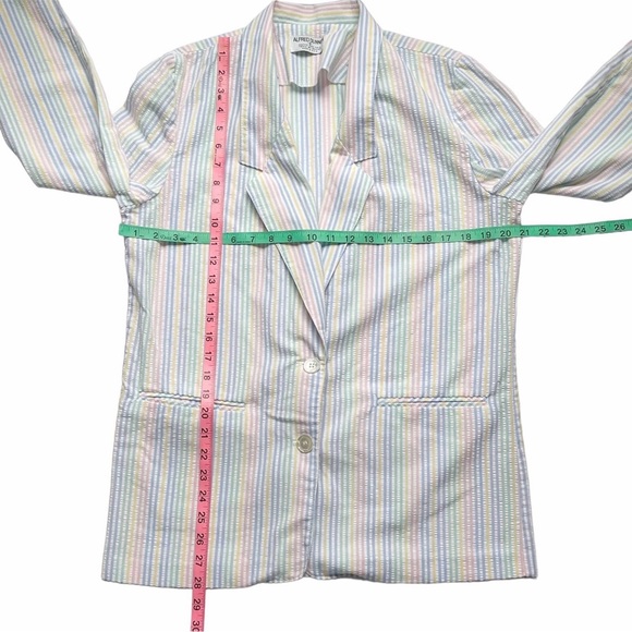 Vintage Rainbow Seersucker Blazer - Picture 7 of 9